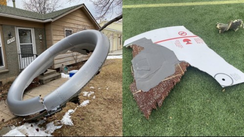 Avión con falla de motor deja caer cientos de escombros en los suburbios de Denver