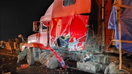 Choque de camiones deja un fallecido en Ruta 5 Norte a la altura de Vallenar