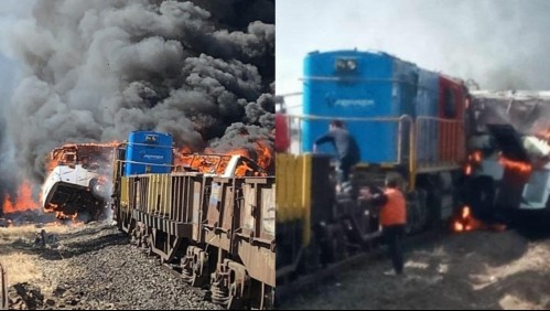 Dos muertos y varios heridos deja violenta colisión entre un tren y un bus en Cabrero
