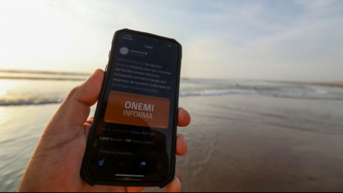 Este es el mensaje que enviará la Onemi a los celulares por tsunami menor en Chile