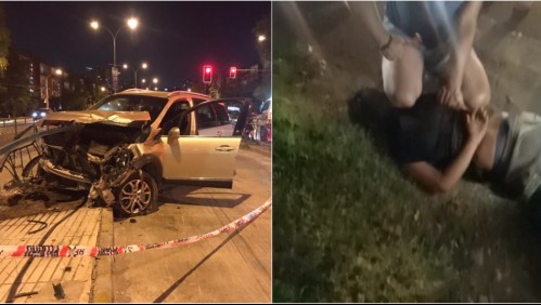 Nueva detención ciudadana: Delincuentes chocan y son detenidos por vecinos en Ñuñoa