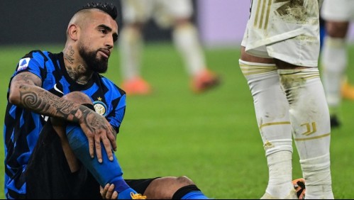Inter anuncia que Arturo Vidal será sometido a una cirugía por dolencia en la rodilla
