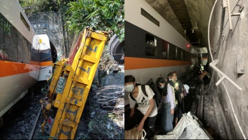 Al menos 41 personas mueren en accidente de tren en Taiwán