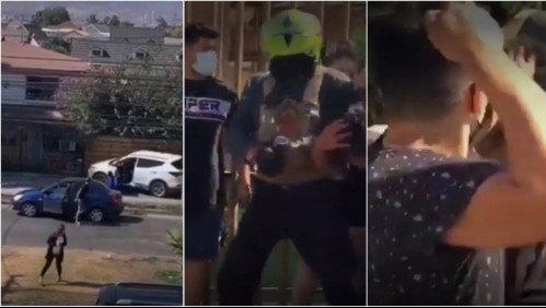 Video capta a vecinos que atrapan y dan golpiza a asaltantes por violenta encerrona a conductora