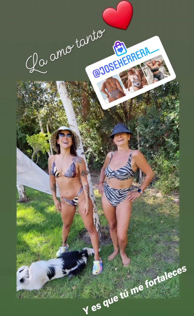 Denise Rosenthal y su madre en bikini