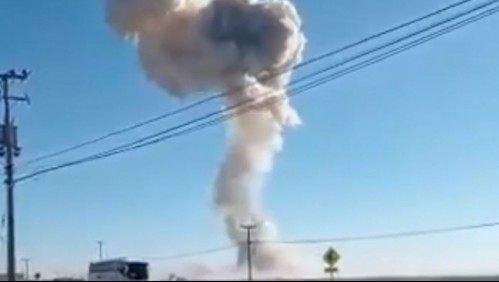 Videos muestran explosión en fábrica Enaex de Calama