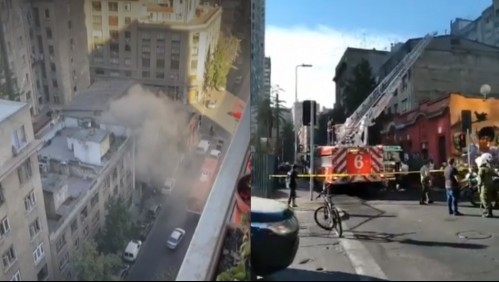 Incendio en edificio de Santiago Centro provoca evacuación de personas