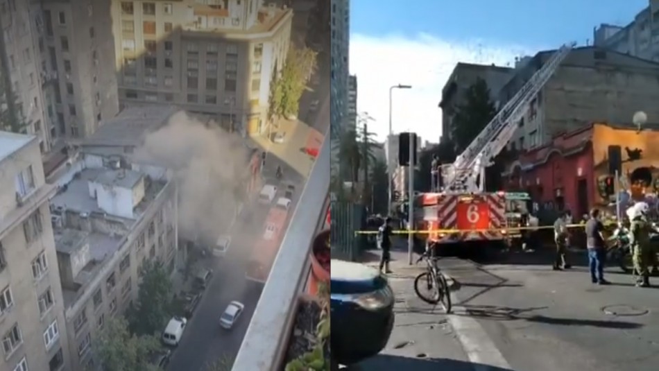 Incendio en edificio de Santiago Centro provoca evacuación de personas Incendio en edificio de Santiago Centro provoca evacuación de personas