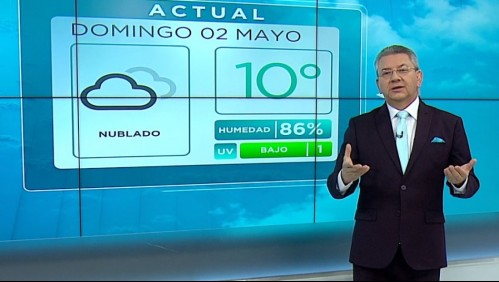 Jaime Leyton por sistema frontal en la RM: 'La probabilidad de lluvia en Santiago hoy es nula'