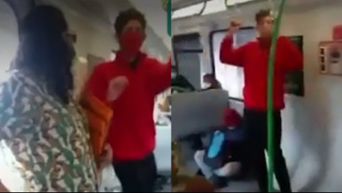 Violenta pelea en Metro de Valparaíso: Guardia golpeó y escupió a músico en un vagón