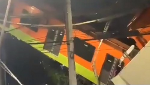 Tren del metro de Ciudad de México cae desde las alturas luego de desplome de puente