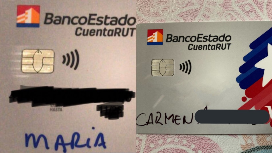 Clientes de Banco Estado reciben nueva tarjeta de Cuenta Rut escrita con plumón Clientes de Banco Estado reciben nueva tarjeta de Cuenta Rut escrita con plumón