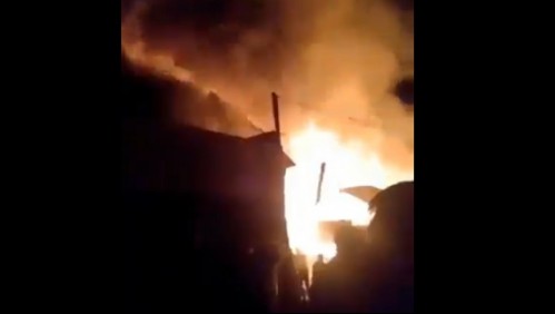 Registros del incendio que dejó siete viviendas destruidas en campamento de La Florida