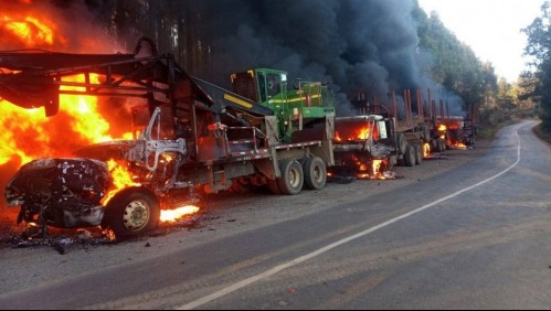 Carabinero y trabajador forestal resultan heridos tras ataques incendiarios en La Araucanía