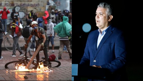 Presidente de Colombia ofrece millonaria recompensa por denunciar vandalismo en protestas