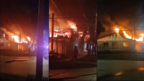 Incendio destruyó empresa y camiones para la recolección de basura en Coyhaique