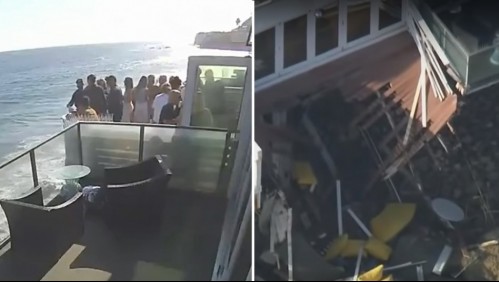 Alquilan casa para fiesta en la playa y se desploma balcón por exceso de peso: Dos están graves