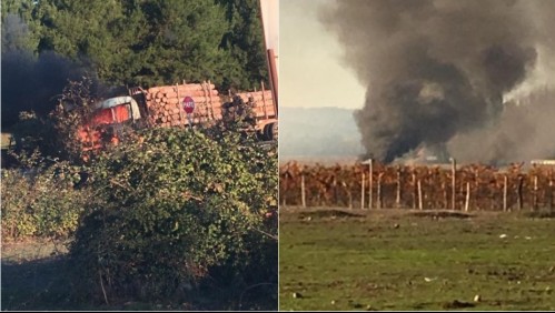 Enfrentamientos y quema de camiones en ruta que une Los Sauces y Lumaco