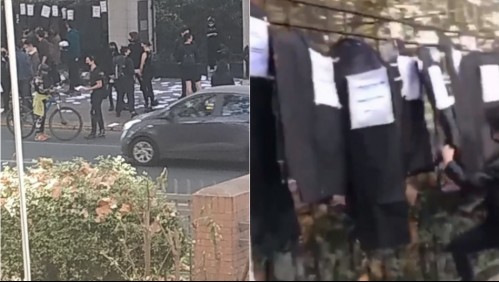 Actores se manifiestan frente a la casa de la ministra de las Culturas