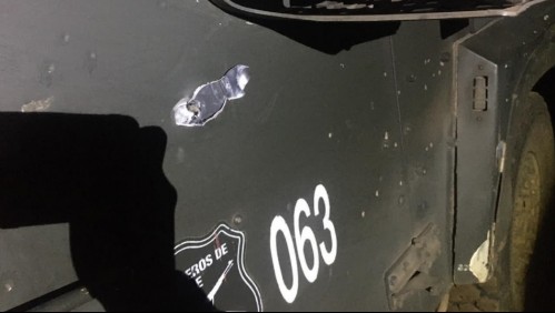 Jeep blindado de Carabineros fue atacado con armas de alto calibre en Ercilla