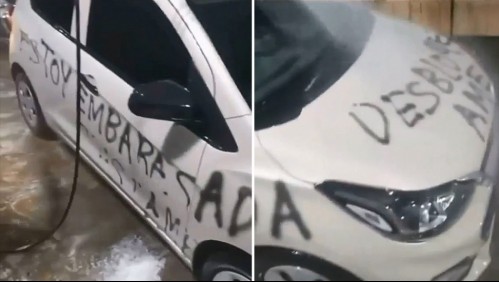 'Estoy embarazada, contéstame': el mensaje que pintaron en un automóvil y que se hizo viral