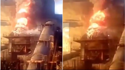 [VIDEO] Gigantesco incendio afecta a planta de pellets en Huasco