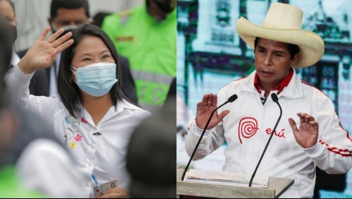 Partidarios de Fujimori y Castillo se manifiestan ante órgano electoral peruano