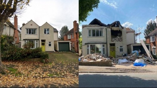 Furioso albañil se venga de familia por no pago de arreglos de una casa y destruye todo