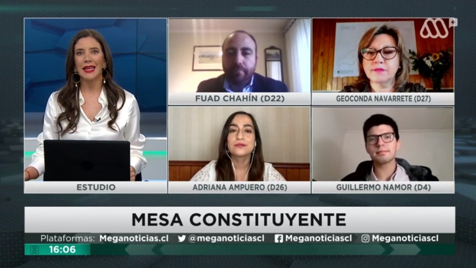 Mesa Constituyente: Fuad Chahín, Geoconda Navarrete, Adriana Ampuero y Guillermo Namor