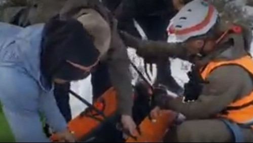 Deportista resultó herido tras sufrir caída en Cajón del Maipo: Fue rescatado por Carabineros