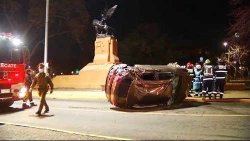 Sumario y detención para 5 carabineros tras violento volcamiento en Plaza Baquedano