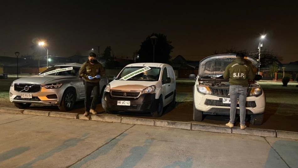 vehiculos-recuperados-tras-encerrona Carabineros detuvo a delincuentes involucrados en