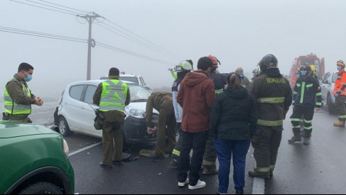 Al menos 7 lesionados en choque múltiple en la Ruta 5 sur en las inmediaciones de Linares