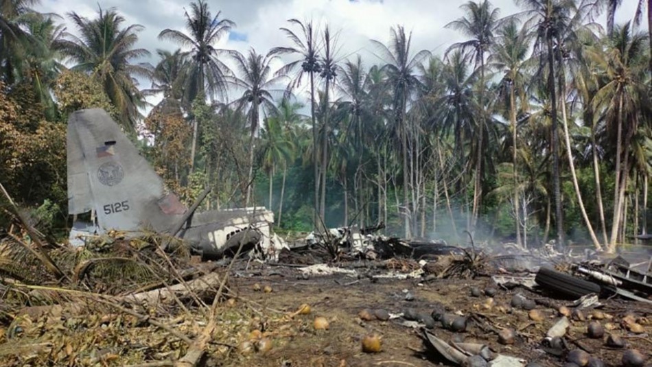 Víctimas por accidente de avión militar en Filipinas sube a 50 Víctimas por accidente de avión militar en Filipinas sube a 50