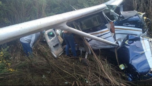 Avioneta proveniente de Isla Mocha cayó en el aeródromo de Tirua