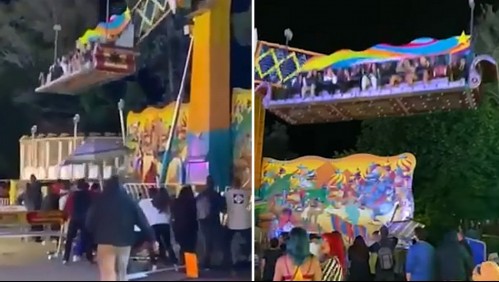 El aterrador video en el que una atracción de un parque de diversiones se desprende