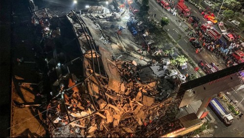 Muertos por derrumbe de hotel en China asciende a ocho: Sigue búsqueda de sobrevivientes