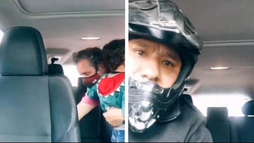 Hombre sufre violento robo de su auto mientras hacía video de TikTok junto a su pequeño hijo