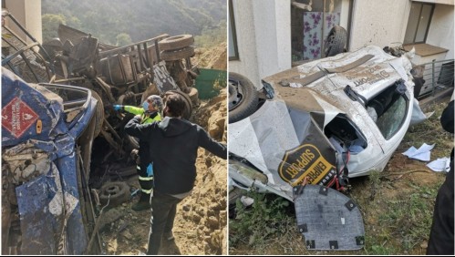 Confirman tres fallecidos tras desbarranco de vehículos en Viña del Mar