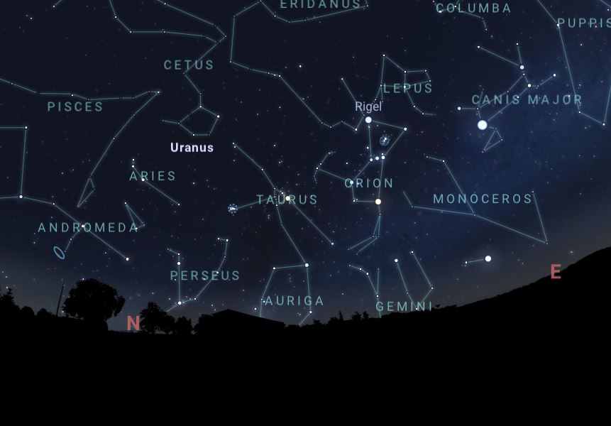 Constelaciones en la noche del 12 de agosto desde Santiago, Chile