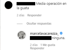 El comentario que respondió Marcela Vacarezza