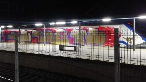 Turba rayó Metrotren en San Bernardo: Vecinos y pasajeros increparon a los sujetos