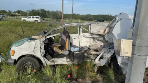 Al menos diez migrantes fallecidos en un accidente de una furgoneta en Texas