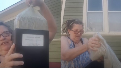 Mujer bota cenizas de su esposo a la basura: 'Es por todas las veces que me pateó en la cabeza'