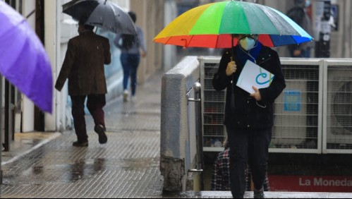 Lluvia en Santiago: peak de precipitaciones se concentrará en dos horarios entre miércoles y jueves