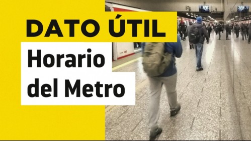 Metro de Santiago: Conoce el horario de funcionamiento para este sábado 21 de agosto