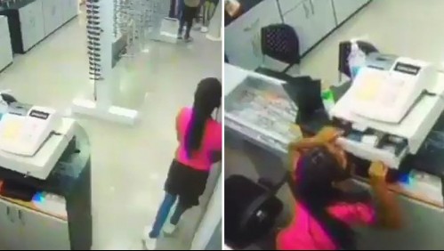 Usan a niña para robar dinero de una caja registradora: Así quedó grabado por las cámaras de seguridad