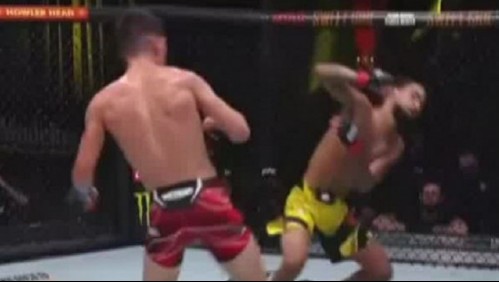 Chileno 'Jaula' Bahamondes ganó combate de la UFC con espectacular patada giratoria