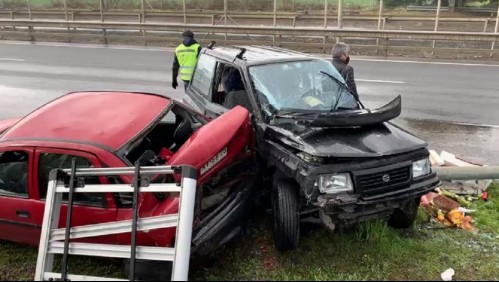 Accidente múltiple en Ruta 5 Sur por caída de agua nieve: 13 vehículos estuvieron involucrados