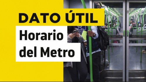 Metro de Santiago: ¿Cuál es el horario de funcionamiento este lunes 6 de septiembre?